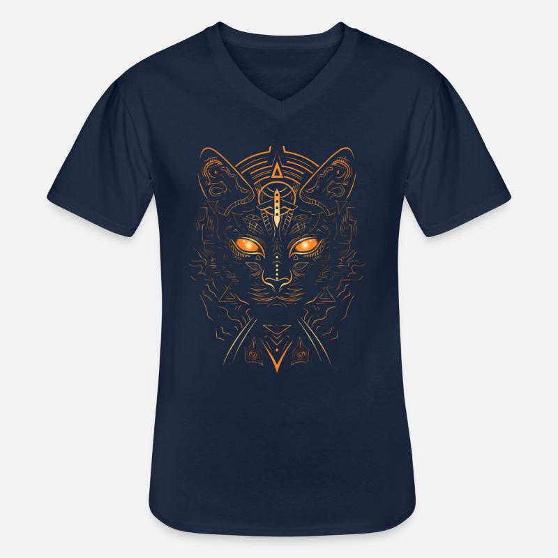 Bastet - T-shirt col V Homme - marine