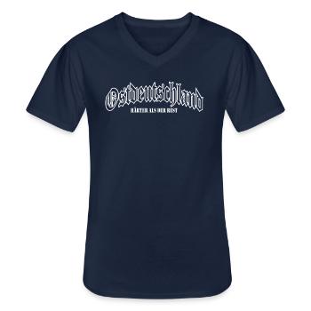 Ostdeutschland HÄRTER ALS DER REST - Männer-T-Shirt mit V-Ausschnitt - Navy - Vorne - AI Model Male 178 dark (178cm)