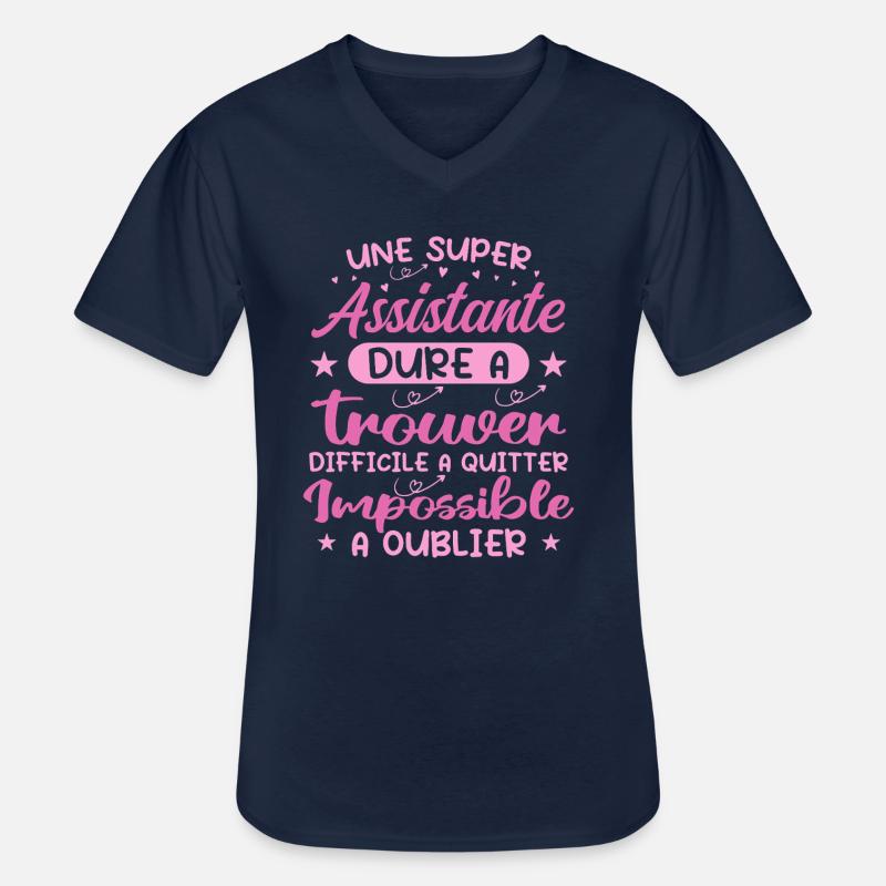 A Super Assistant - Assistant Gift - Men's V-Neck T-Shirt - navy