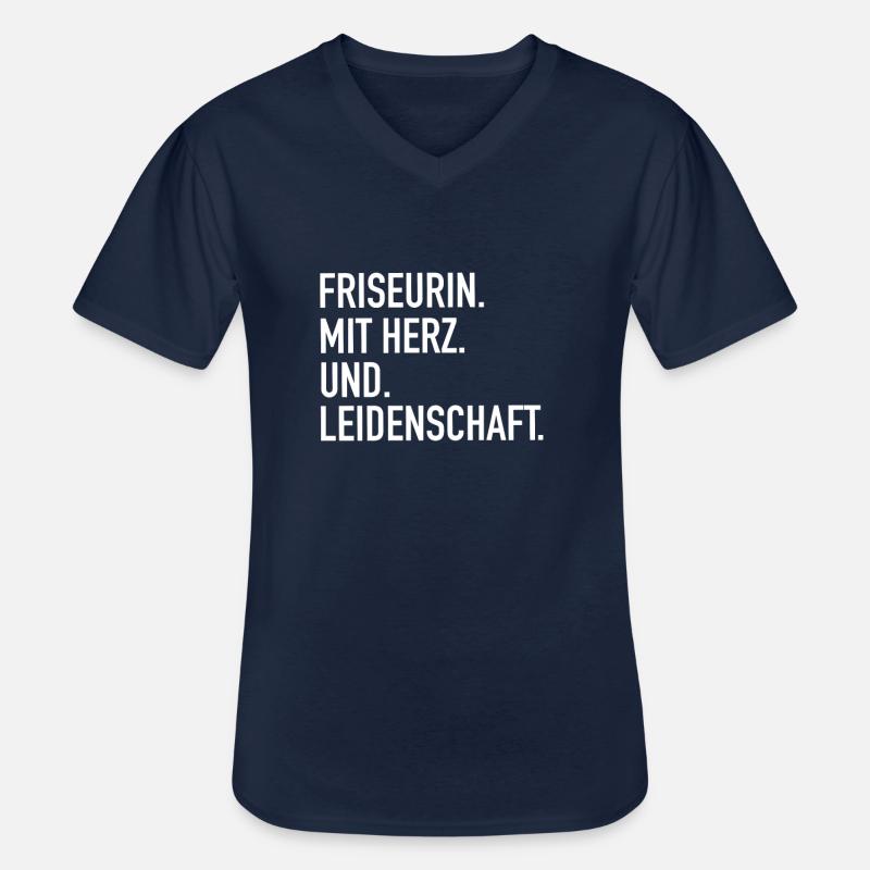 Friseurin Geschenk - Männer-T-Shirt mit V-Ausschnitt - Navy