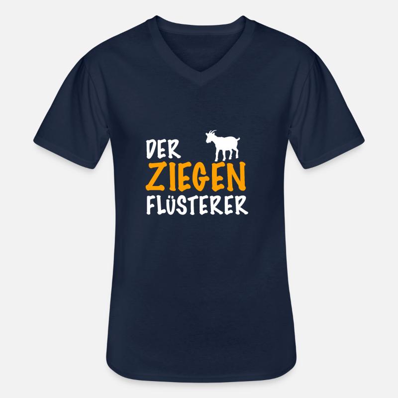 Ziegen Flüsterer - Männer-T-Shirt mit V-Ausschnitt - Navy