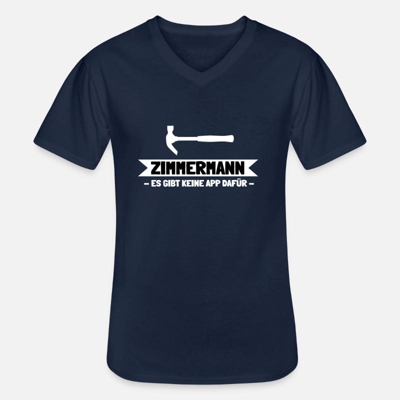 Zimmermann Zimmerer Zimmerei - Männer-T-Shirt mit V-Ausschnitt - Navy