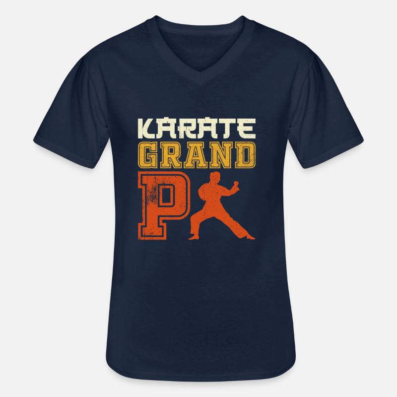 Karate Opa Karate Training - Männer-T-Shirt mit V-Ausschnitt - Navy