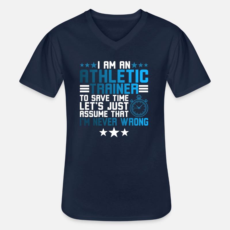 Ich bin ein Atheletiktrainer - Männer-T-Shirt mit V-Ausschnitt - Navy