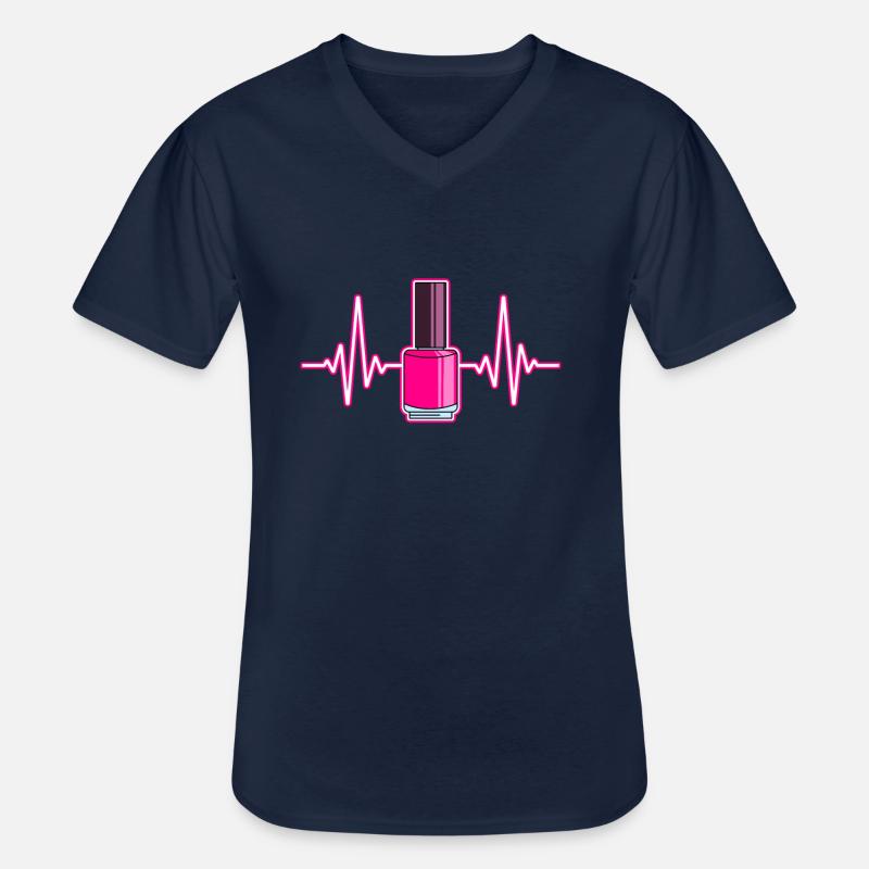 Nageltechniker Nagellack - Männer-T-Shirt mit V-Ausschnitt - Navy