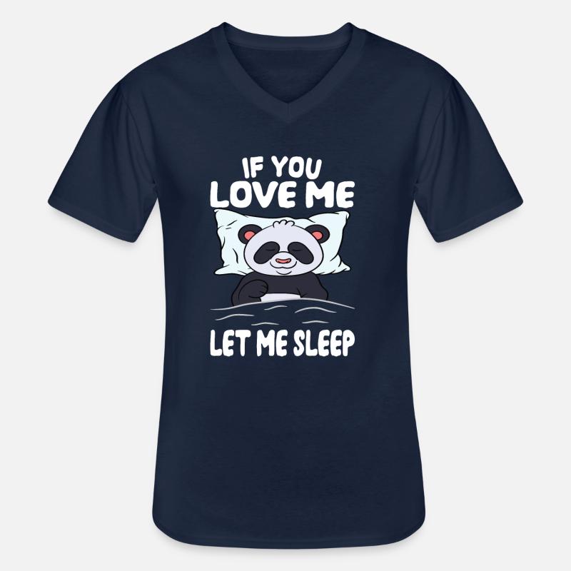 Lass Mich Schlafen Panda - Männer-T-Shirt mit V-Ausschnitt - Navy