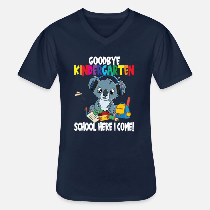 Kindergarten Schulanfang Einschulung - Männer-T-Shirt mit V-Ausschnitt - Navy