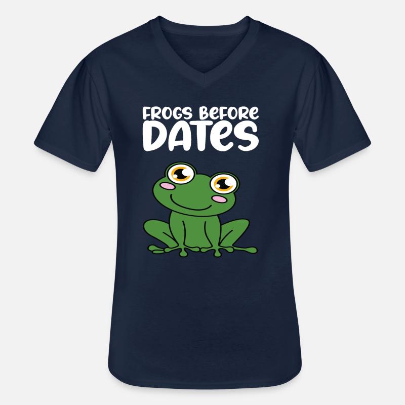 Frösche Vor Daten - Männer-T-Shirt mit V-Ausschnitt - Navy