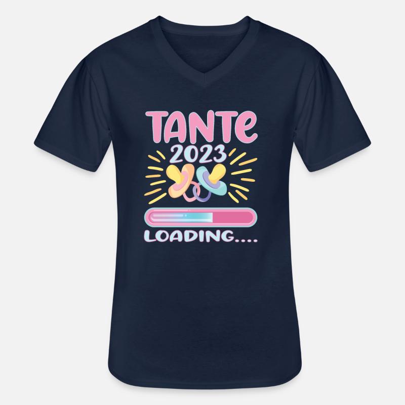 Tante 2023 Loading - Männer-T-Shirt mit V-Ausschnitt - Navy