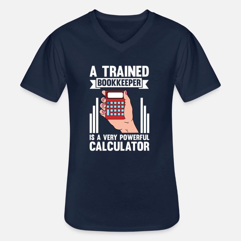 Bookkeeping Buchhalter Bookkeeper - Männer-T-Shirt mit V-Ausschnitt - Navy