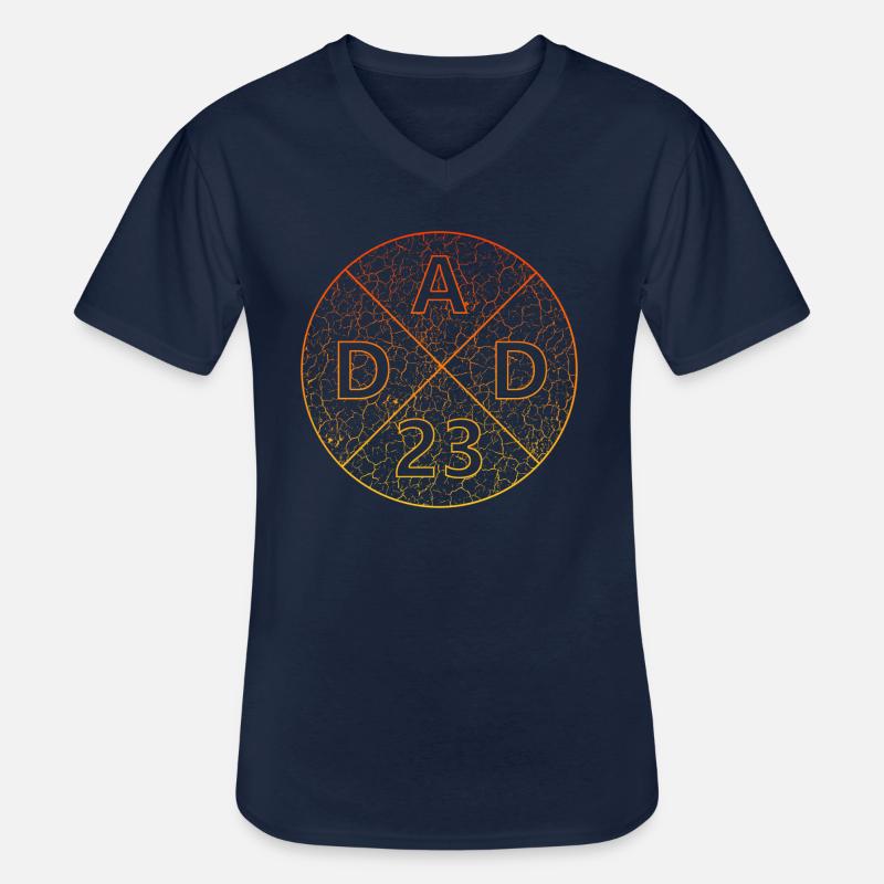 DAD 23 dad23 - Männer-T-Shirt mit V-Ausschnitt - Navy