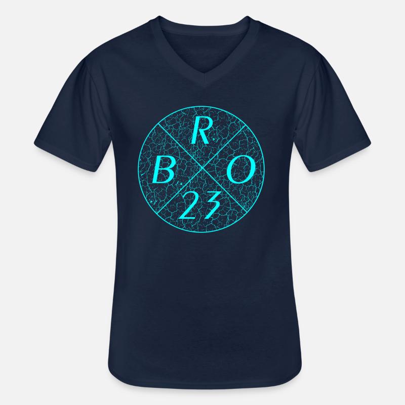 Bro 23 bro 23 - Männer-T-Shirt mit V-Ausschnitt - Navy