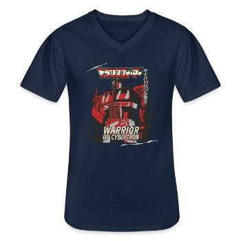 Transformers G1 Optimus Prime Cybertron Warrior - Männer-T-Shirt mit V-Ausschnitt - Navy - Vorne - AI Model Male 178 dark (178cm)