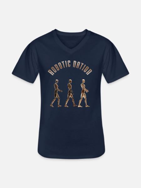 robotic nation 5 - Men's V-Neck T-Shirt - navy