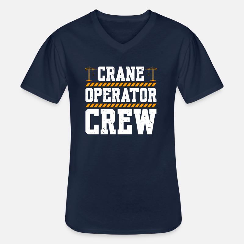 Crane Operator Crew - Männer-T-Shirt mit V-Ausschnitt - Navy
