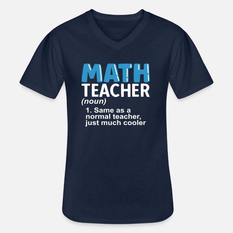 Mathelehrer Spruch Mathematiker - Männer-T-Shirt mit V-Ausschnitt - Navy