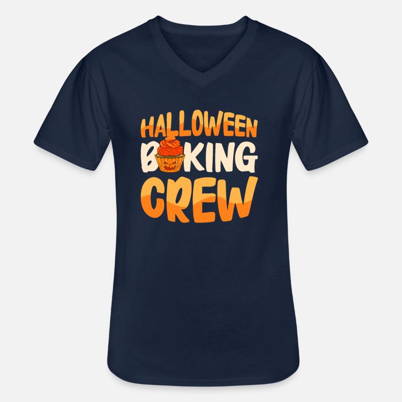 Bäcker Halloween Geschenke Konditor - Männer-T-Shirt mit V-Ausschnitt - Navy