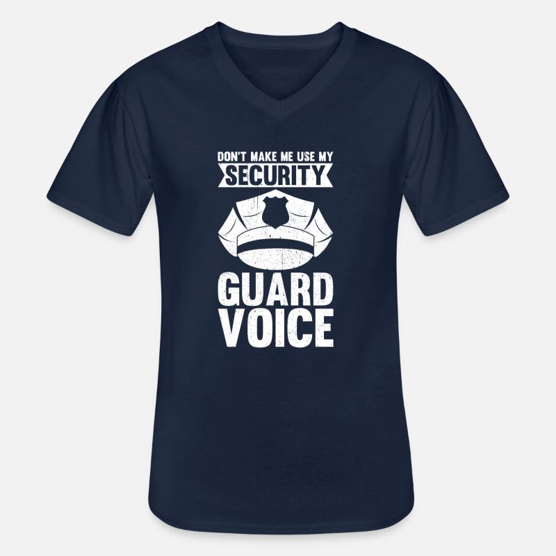 Security Kleidung Security Zubehör - Männer-T-Shirt mit V-Ausschnitt - Navy