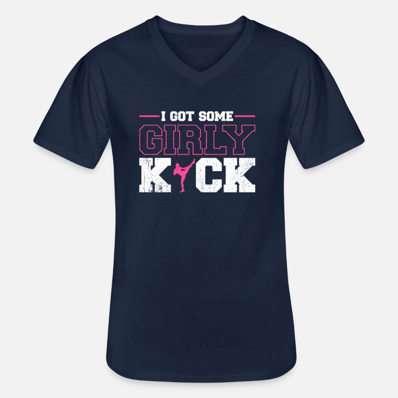 Kickboxen Kickboxer Kickboxing - Männer-T-Shirt mit V-Ausschnitt - Navy