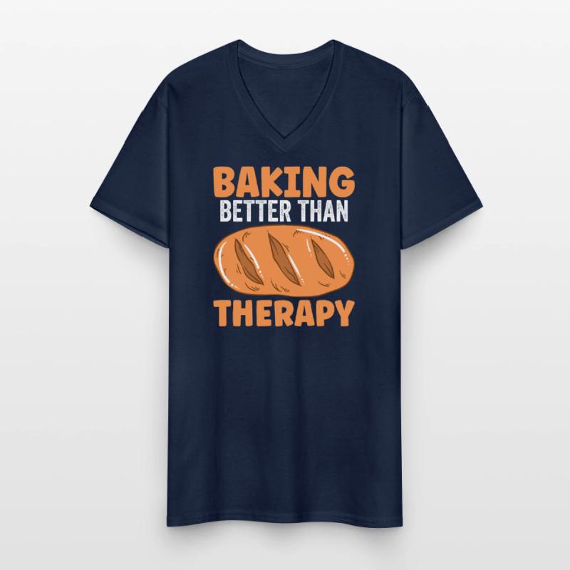 Baking Bread Bakery Bakery Bread Making Men's V-Neck T-Shirt
