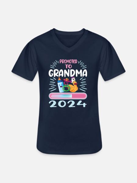 Granny 2024 Granny-to-be 2024 Loading - Men's V-Neck T-Shirt - navy
