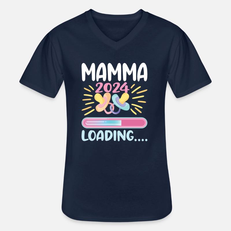 Super Mamma 2024 Loading - Männer-T-Shirt mit V-Ausschnitt - Navy
