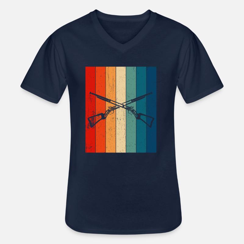 Vorderlader Muzzleloader Muzzle Loading - Männer-T-Shirt mit V-Ausschnitt - Navy
