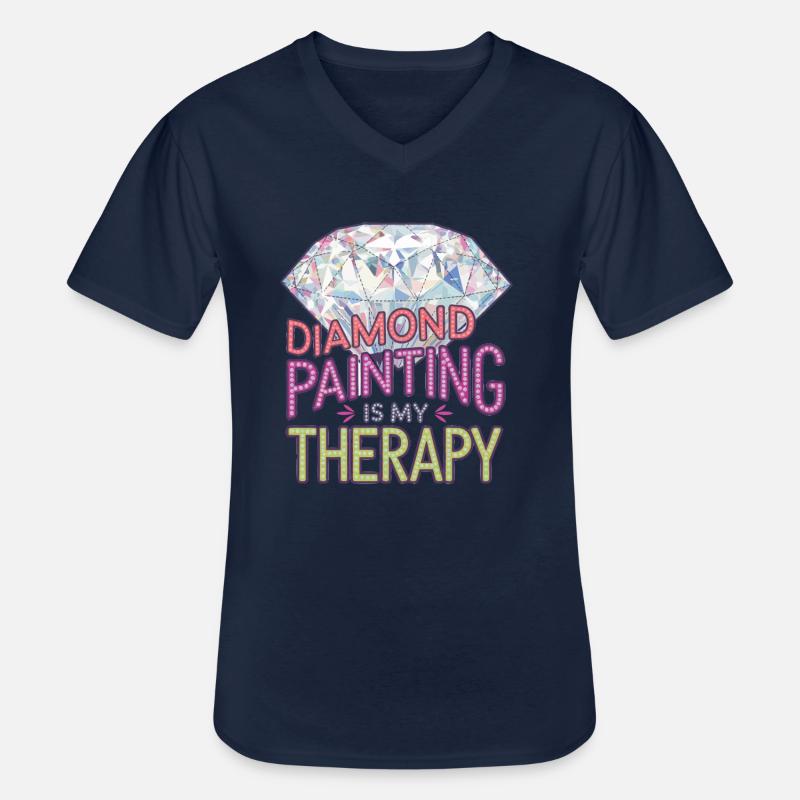 Diamond Painting Diamond Painter - Männer-T-Shirt mit V-Ausschnitt - Navy