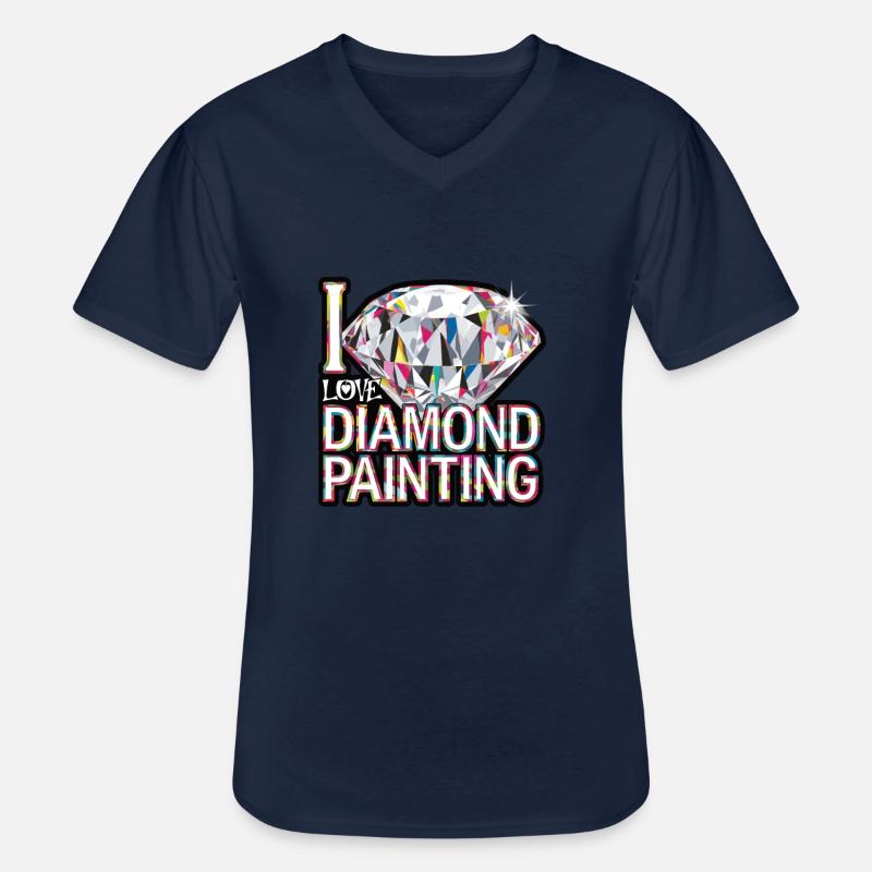 Diamond Painting Diamond Painter - Männer-T-Shirt mit V-Ausschnitt - Navy