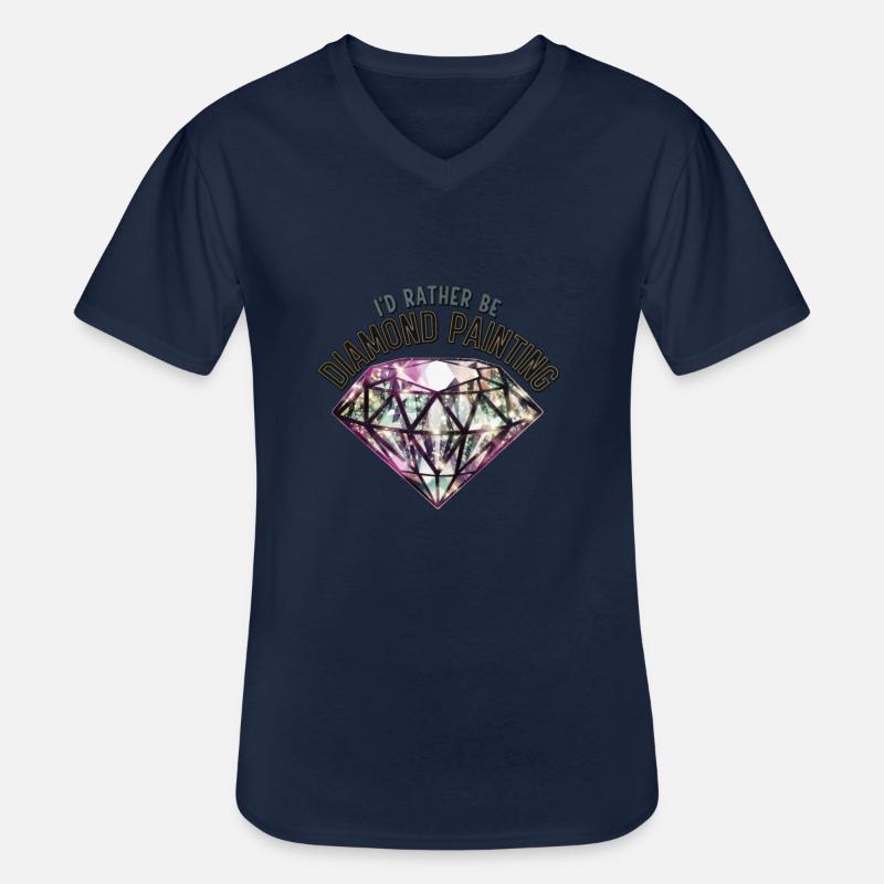 Diamond Painting Diamond Painter - Männer-T-Shirt mit V-Ausschnitt - Navy