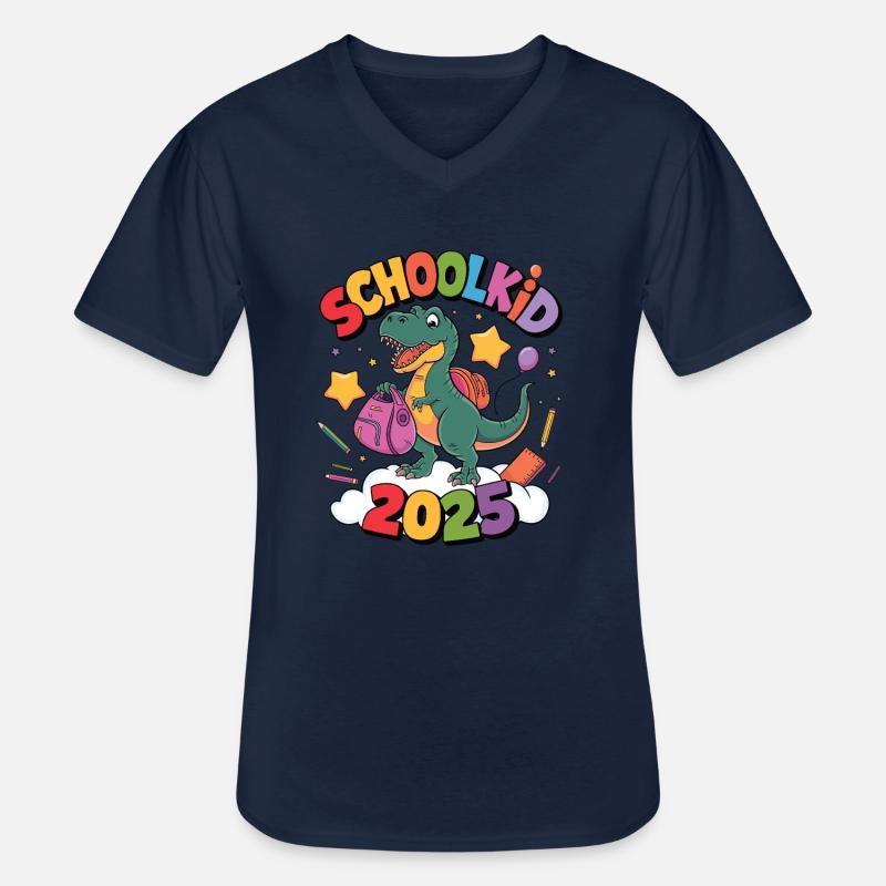 Schulkind 2025 Einschulung Schulanfang - Männer-T-Shirt mit V-Ausschnitt - Navy