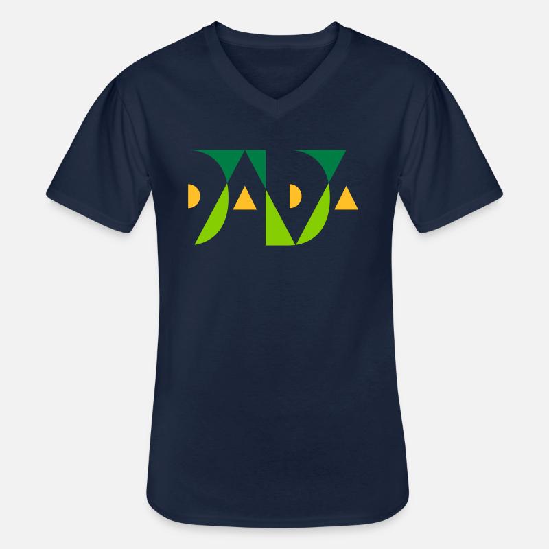DADA mit Farbauswahl - Männer-T-Shirt mit V-Ausschnitt - Navy
