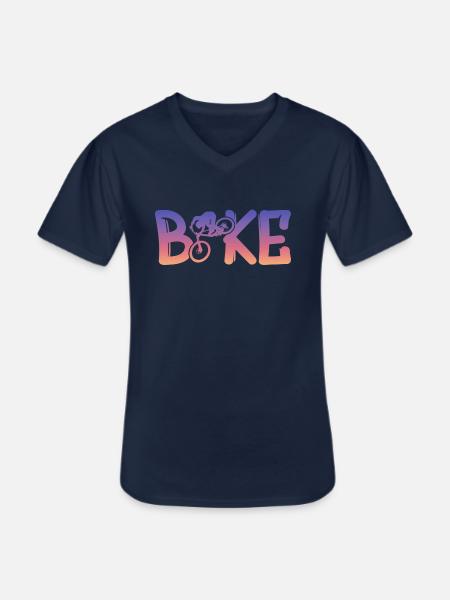 bike - Männer-T-Shirt mit V-Ausschnitt - Navy