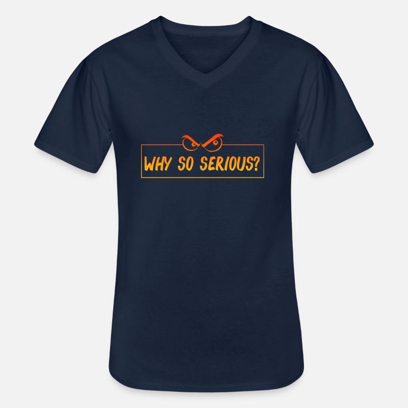lustiger Spruch, angry eyes - Männer-T-Shirt mit V-Ausschnitt - Navy