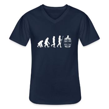 Eisbaden Eistonne Evolution Eisbad für Winterbader - Männer-T-Shirt mit V-Ausschnitt - Navy - Vorne - AI Model Male 178 dark (178cm)
