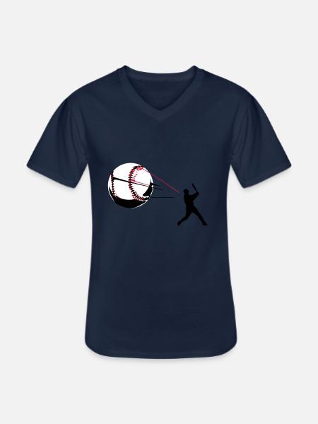 Baseball - Männer-T-Shirt mit V-Ausschnitt - Navy