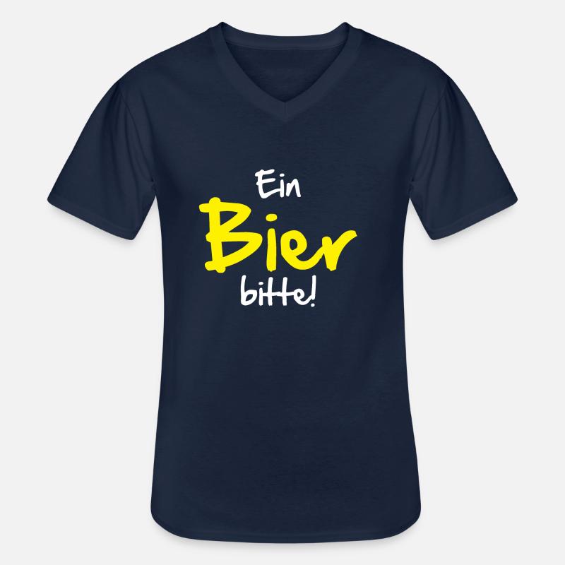 Ein Bier bitte - Männer-T-Shirt mit V-Ausschnitt - Navy