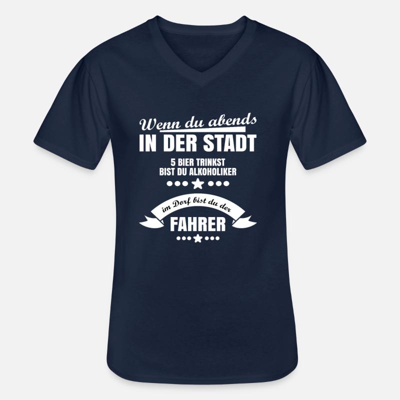Alkoholiker oder Fahrer - Männer-T-Shirt mit V-Ausschnitt - Navy