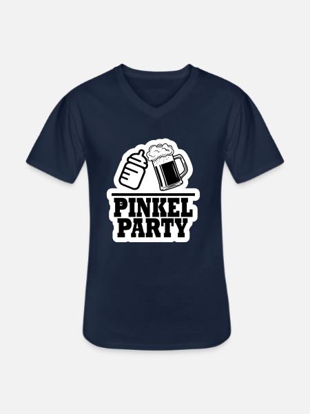 Pinkel Party Geschenkidee - Männer-T-Shirt mit V-Ausschnitt - Navy
