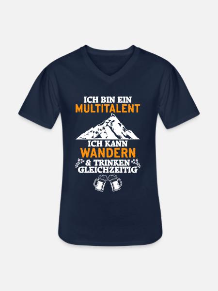 Wander Multitalent Geschenkidee - Männer-T-Shirt mit V-Ausschnitt - Navy