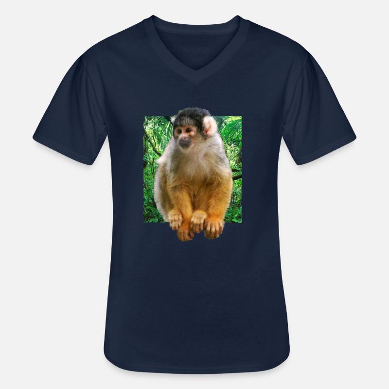Squirrel monkey squirrel monkey - Men's V-Neck T-Shirt - navy