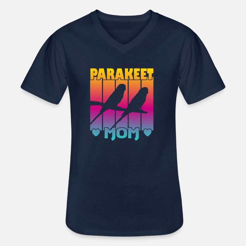 Parakeet Mom - Männer-T-Shirt mit V-Ausschnitt - Navy