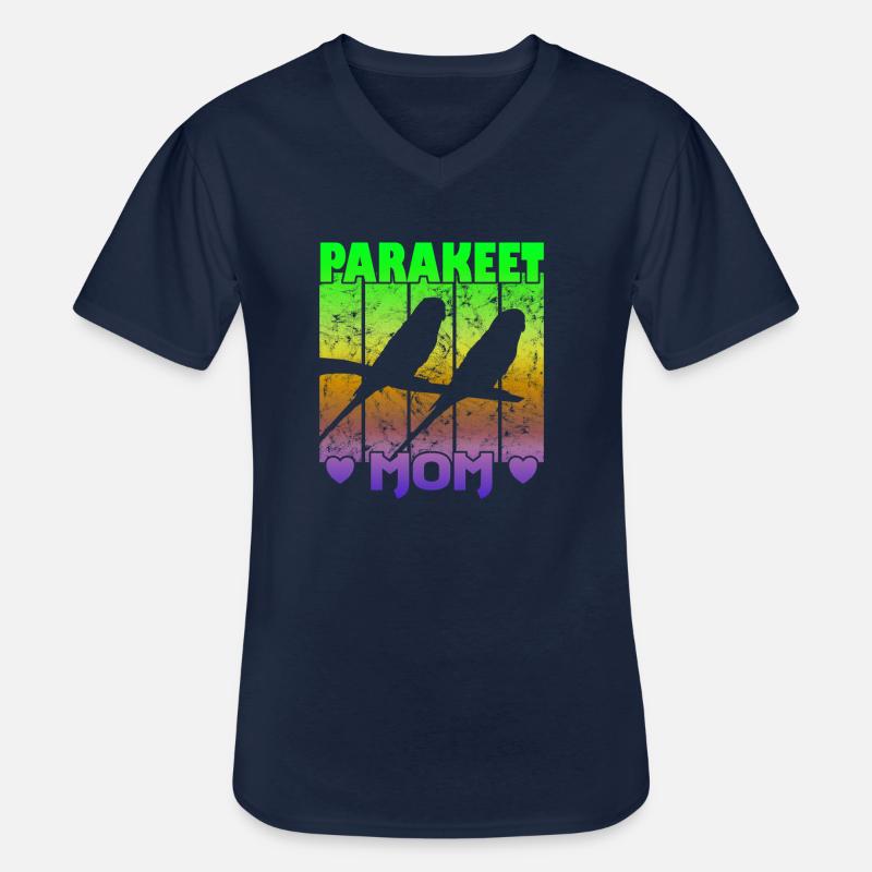 Parakeet Mom - Männer-T-Shirt mit V-Ausschnitt - Navy