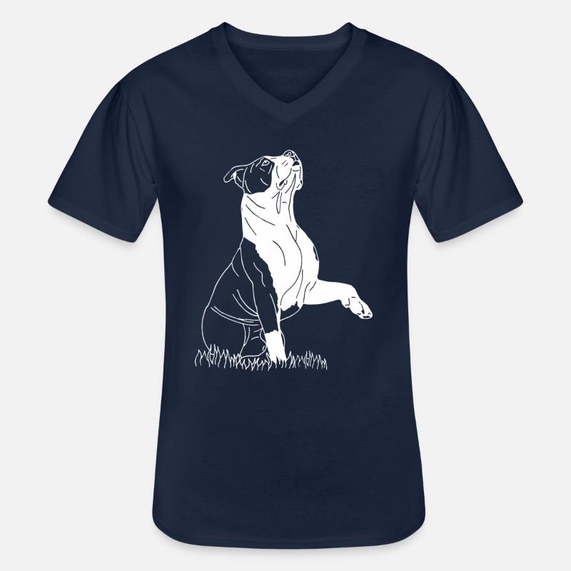 American Bully XL - Männer-T-Shirt mit V-Ausschnitt - Navy
