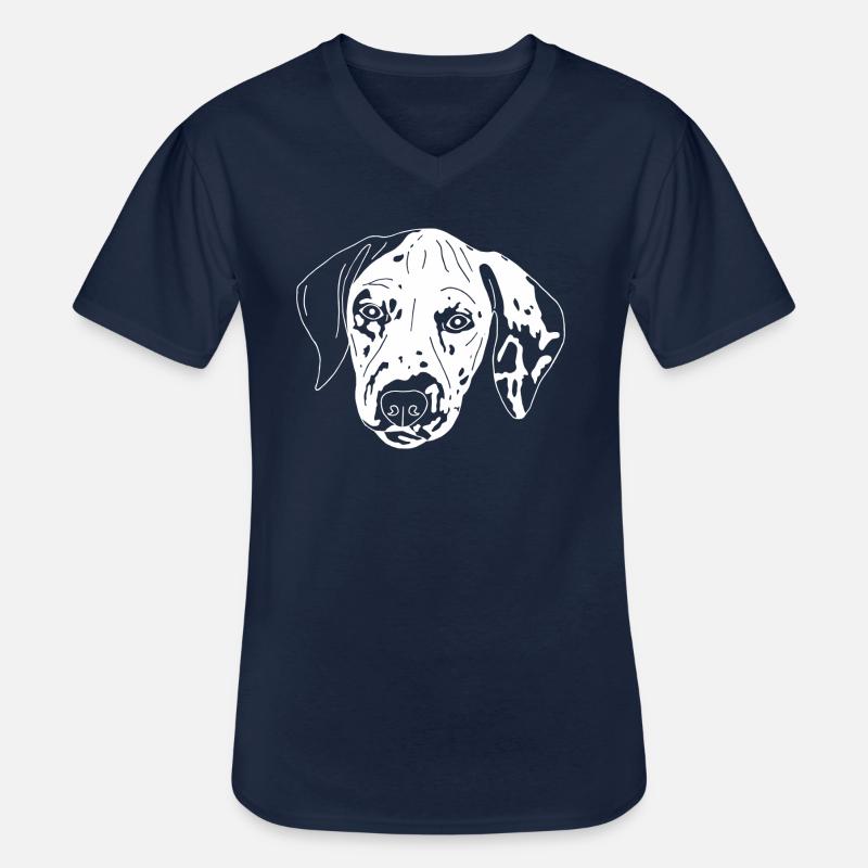 Dalmatiner - Männer-T-Shirt mit V-Ausschnitt - Navy