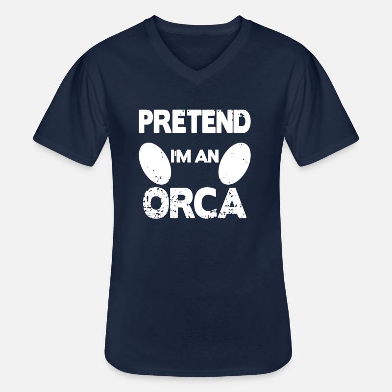 Pretend i'm an Orca - Männer-T-Shirt mit V-Ausschnitt - Navy