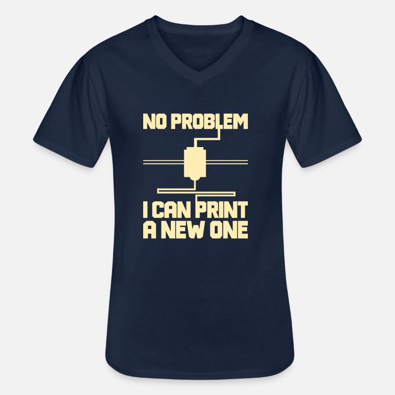 3D Printer 3D Printing - Men's V-Neck T-Shirt - navy