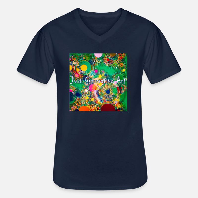 Nur Generative Kunstprogrammierung Bildcode - Männer-T-Shirt mit V-Ausschnitt - Navy