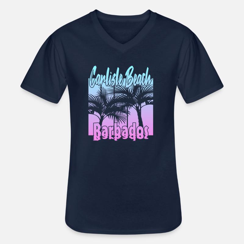 Carlisle Beach - Männer-T-Shirt mit V-Ausschnitt - Navy