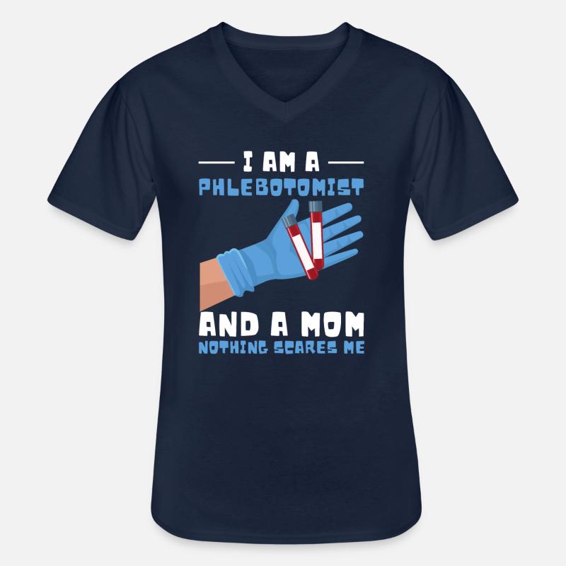 Ich Bin Ein Phlebotomist Und Eine Mutter - Männer-T-Shirt mit V-Ausschnitt - Navy